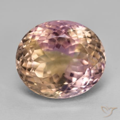 Ametrina bicolor Natural 15.79ct, Corte Oval, VS