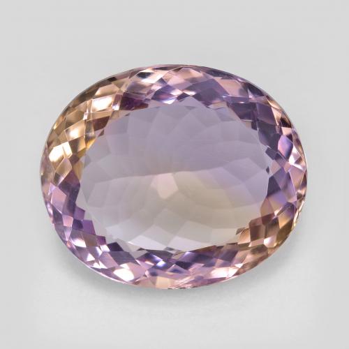 Ametrino bicolor natural 16,35ct, corte oval, VVS-VS