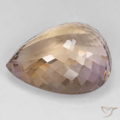 Ametrina bicolor Natural 37.10ct, Formato de pêra, VS