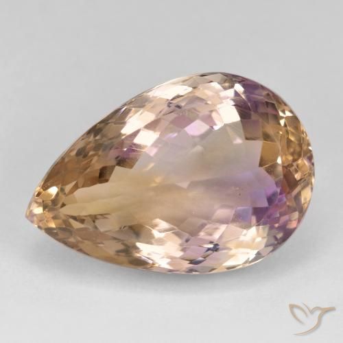 20.76ct Natural bicolor Ametrina, Formato de pêra, VVS-VS