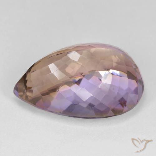 Ametrina bicolor Natural 20.76ct, Formato de pêra, VVS-VS