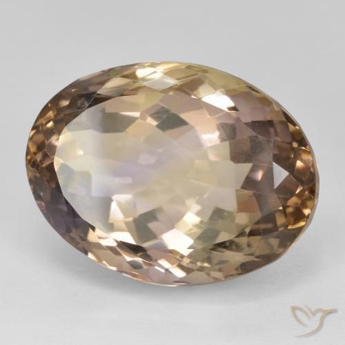 Ametrina bicolor Natural 20.00ct, oval, VS