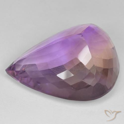Ametrina bicolor Natural 33.36ct, Formato de pêra, VVS-VS