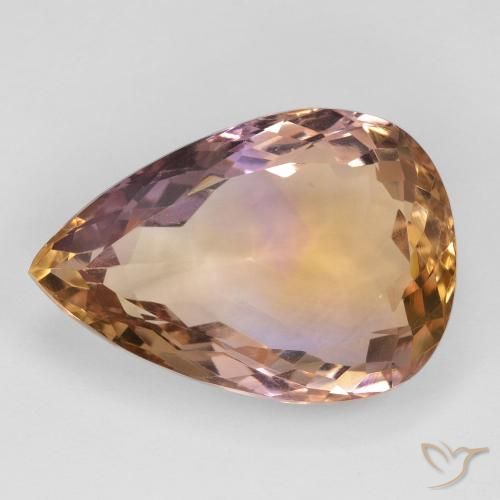 18.63ct Natural bicolor Ametrina, Formato de pêra, VS