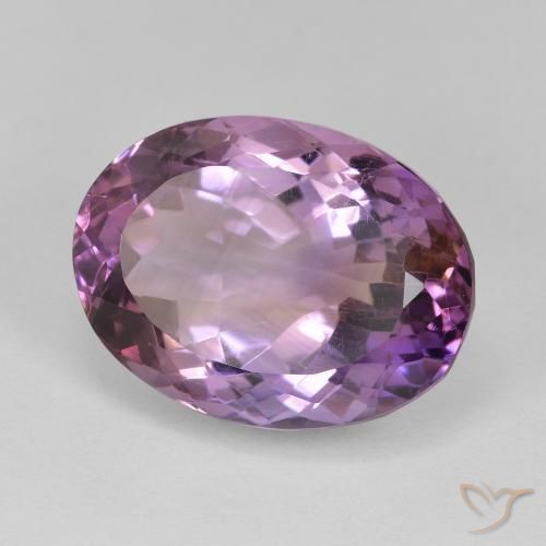 Ametrino bicolor natural 14,62ct, corte oval, VVS-VS