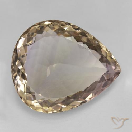 Ametrina bicolor Natural 23.48ct, Formato de pêra, VVS-VS
