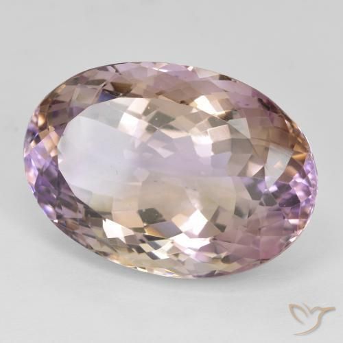 Ametrina bicolor Natural 24.19ct, oval, VS