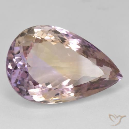 Ametrina bicolor Natural 23.89ct, Formato de pêra, VS