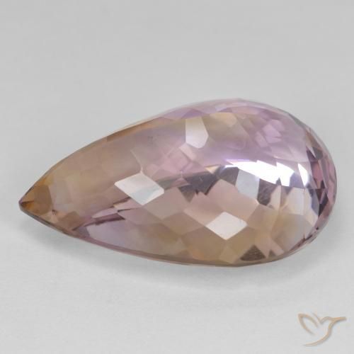 Ametrina bicolor Natural 23.89ct, Formato de pêra, VS