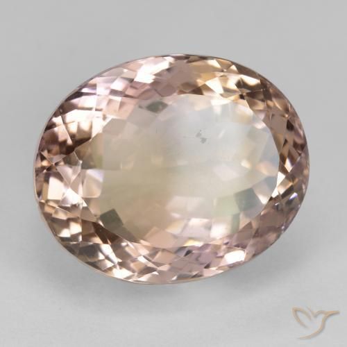 Ametrina bicolor Natural 22.23ct, oval, VS