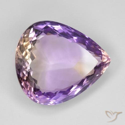 Ametrina bicolor Natural 23.59ct, Formato de pêra, VS