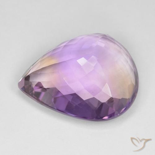 Ametrina bicolor Natural 23.59ct, Formato de pêra, VS
