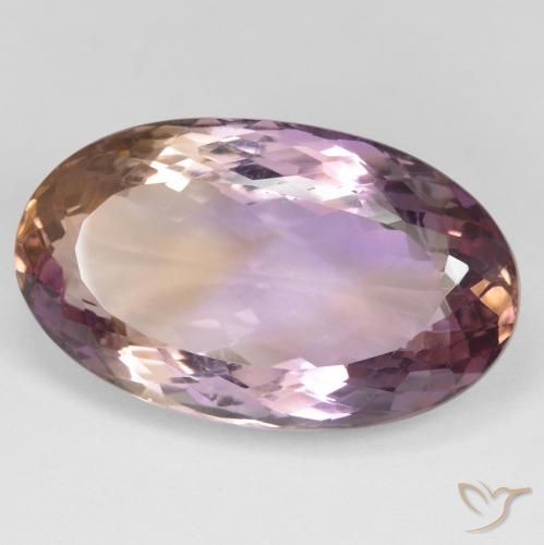 Ametrina bicolor Natural 24.66ct, oval, VS