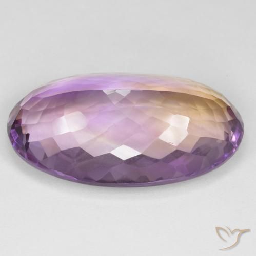 Ametrina bicolor Natural 24.66ct, oval, VS