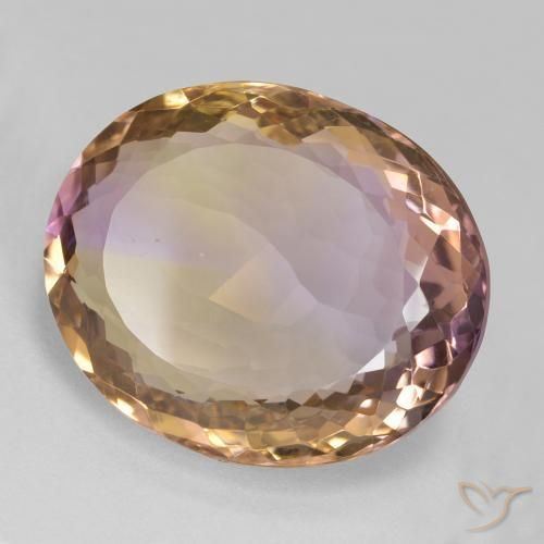 Ametrina bicolor Natural 22.41ct, oval, VS