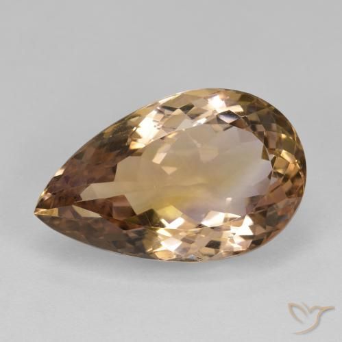 17.66ct Natural bicolor Ametrina, Formato de pêra, VS