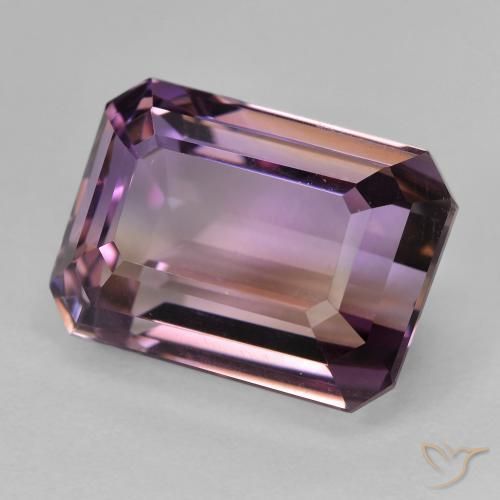 Ametrina bicolor Natural 9.78ct, Corte Octógono / Esmeralda, VVS-VS