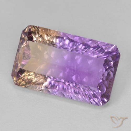 Ametrina bicolor Natural 9.72ct, Corte Octógono / Esmeralda, VVS-VS