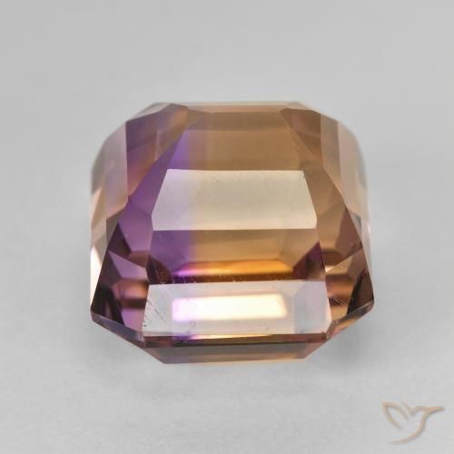 Ametrina bicolor Natural 10.38ct, Corte Octógono / Esmeralda, VVS-VS