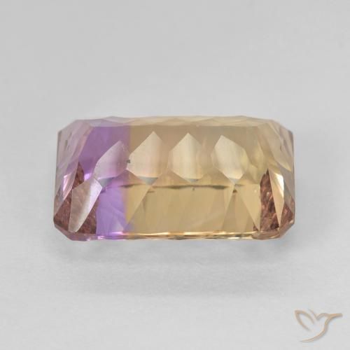 Ametrina bicolor Natural 7.09ct, Corte Octógono / Esmeralda, VVS-VS