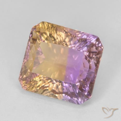 Ametrina bicolor Natural 9.05ct, Corte Octógono / Esmeralda, VVS-VS