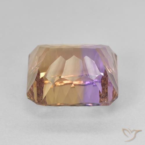 Ametrina bicolor Natural 9.05ct, Corte Octógono / Esmeralda, VVS-VS