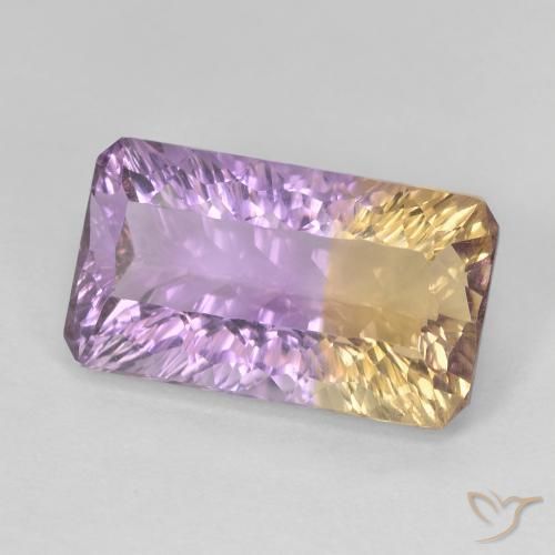 Ametrina bicolor Natural 6.56ct, Corte Esmeralda, VVS-VS