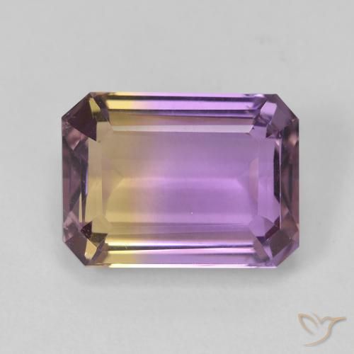 Ametrina bicolor Natural 4.76ct, Corte Esmeralda, VVS-VS
