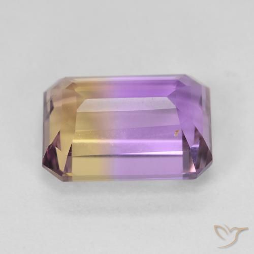 Ametrina bicolor Natural 4.76ct, Corte Esmeralda, VVS-VS