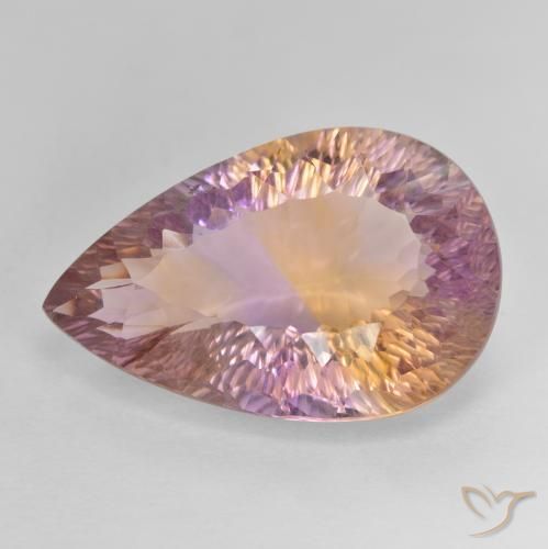 16.13ct Natural bicolor Ametrina, Formato de pêra, VVS