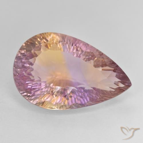 Ametrina bicolor Natural 16.13ct, Formato de pêra, VVS