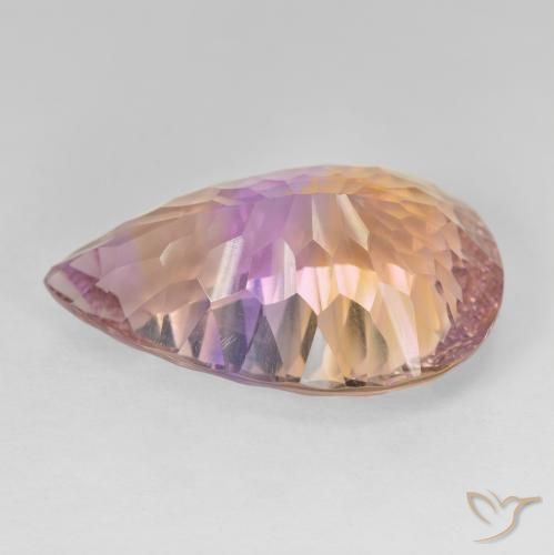 Ametrina bicolor Natural 16.13ct, Formato de pêra, VVS