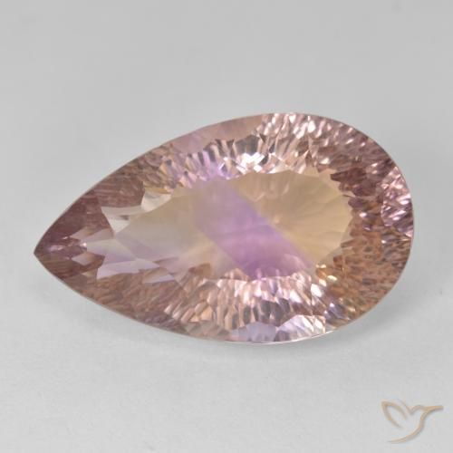 12.63ct Natural bicolor Ametrina, Formato de pêra, VVS