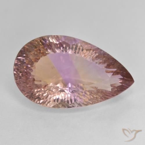 Ametrina bicolor Natural 12.63ct, Formato de pêra, VVS