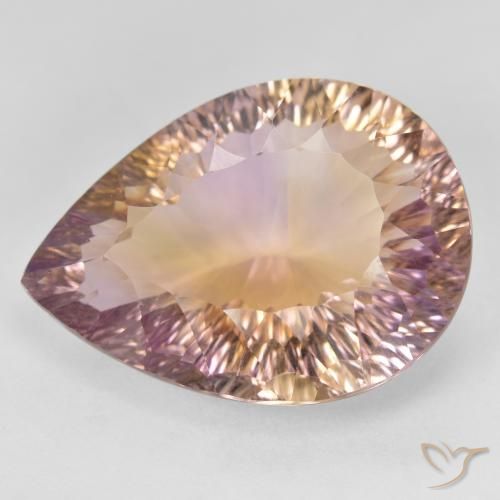 19.08ct Natural bicolor Ametrina, Formato de pêra, VVS