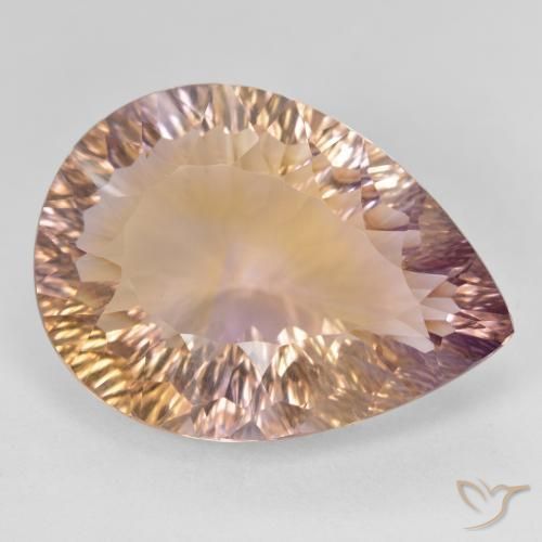 Ametrina bicolor Natural 19.08ct, Formato de pêra, VVS