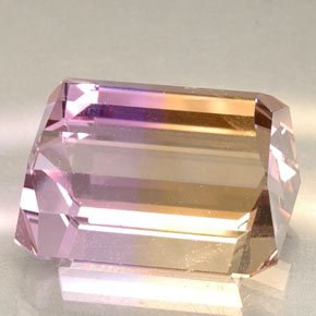 Ametrino amarelo natural 23,37ct, corte esmeralda, VVS