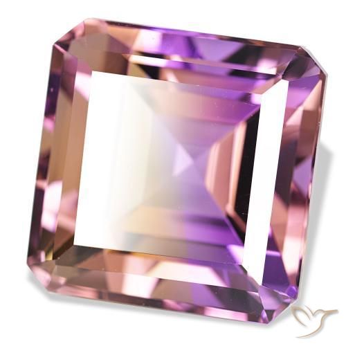 Ametrina bicolor Natural 36.92ct, Corte Octógono / Esmeralda, IF