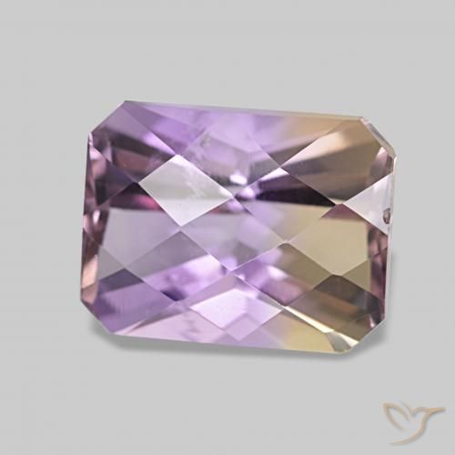 Ametrina bicolor Natural 2.38ct, Corte Octógono / Esmeralda, VS