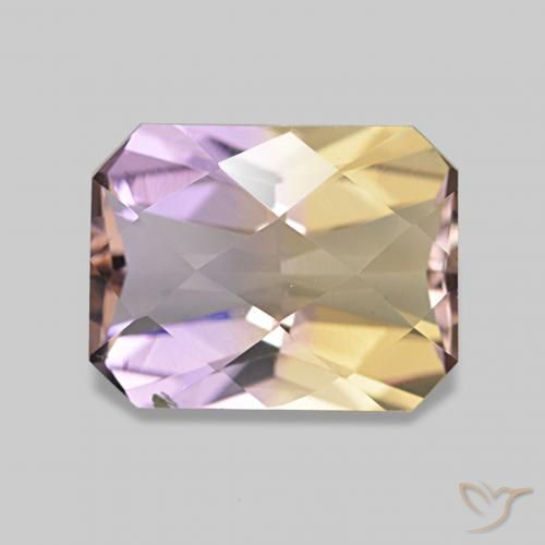 Ametrina bicolor Natural 2.14ct, Corte Octógono / Esmeralda, VS