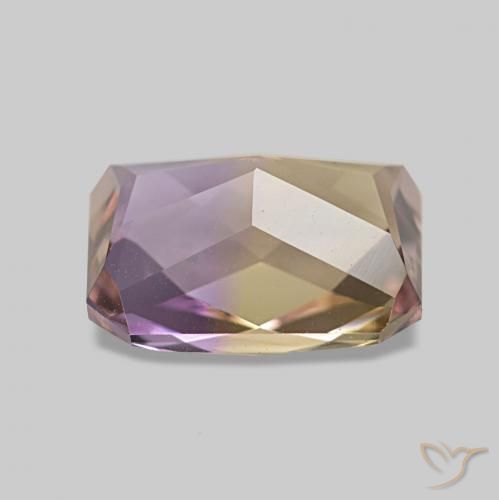 Ametrina bicolor Natural 2.14ct, Corte Octógono / Esmeralda, VS