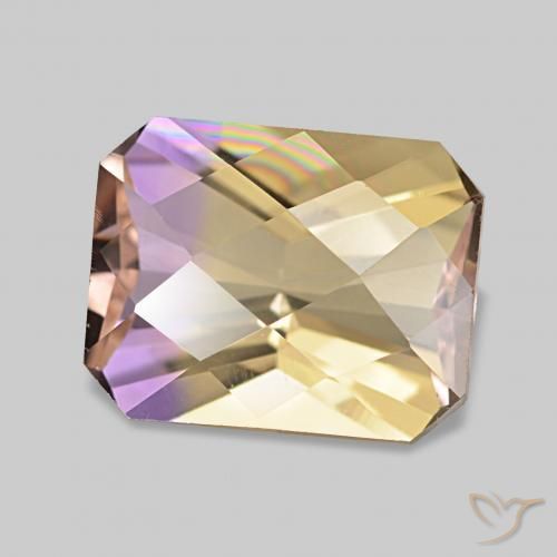 Ametrina bicolor Natural 2.29ct, Corte Octógono / Esmeralda, VVS