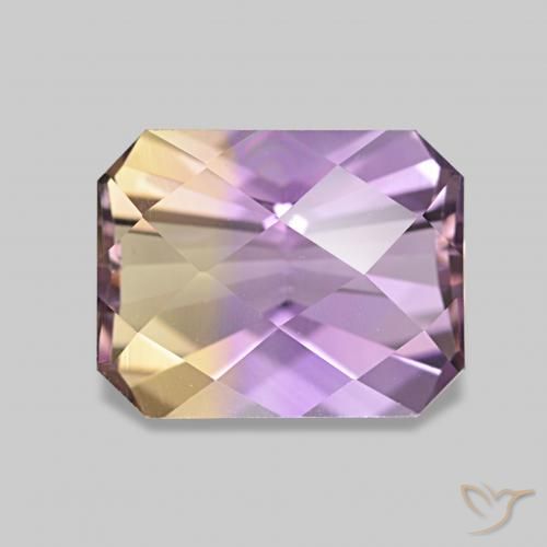 Ametrina bicolor Natural 2.14ct, Corte Octógono / Esmeralda, VVS