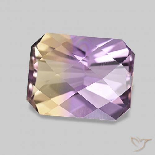 Ametrina bicolor Natural 2.14ct, Corte Octógono / Esmeralda, VVS