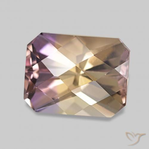 Ametrina bicolor Natural 2.47ct, Corte Octógono / Esmeralda, VVS