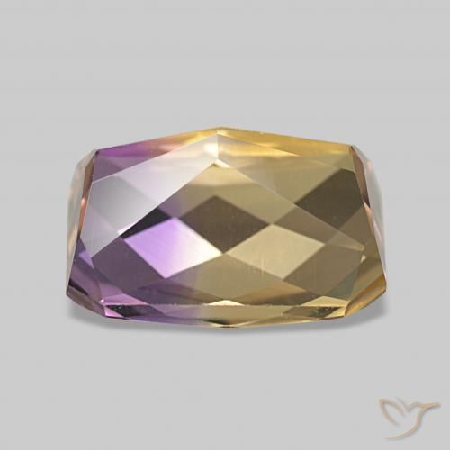 Ametrina bicolor Natural 3.22ct, Corte Octógono / Esmeralda, VVS
