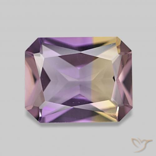 Ametrina bicolor Natural 2.37ct, Corte Octógono / Esmeralda, VVS