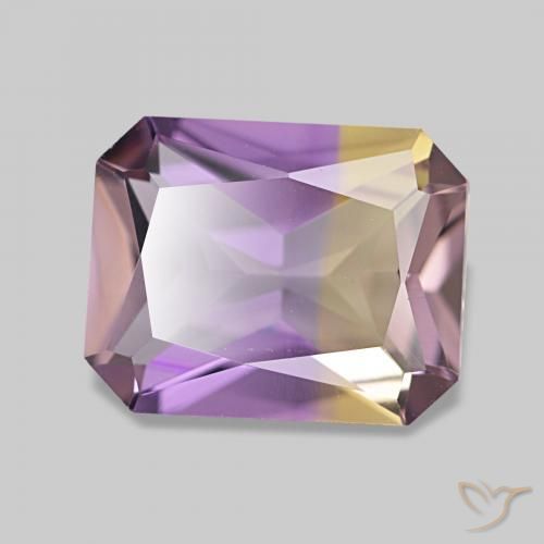 Ametrina bicolor Natural 2.37ct, Corte Octógono / Esmeralda, VVS