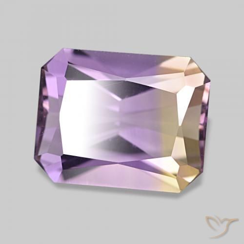 Ametrina bicolor Natural 2.90ct, Corte Octógono / Esmeralda, VVS