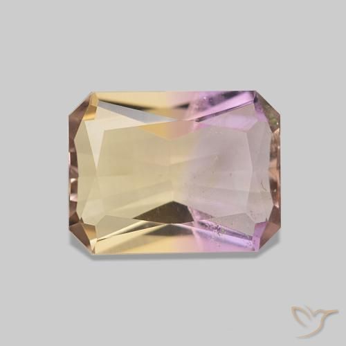 Ametrina bicolor Natural 1.81ct, Corte Octógono / Esmeralda, VS